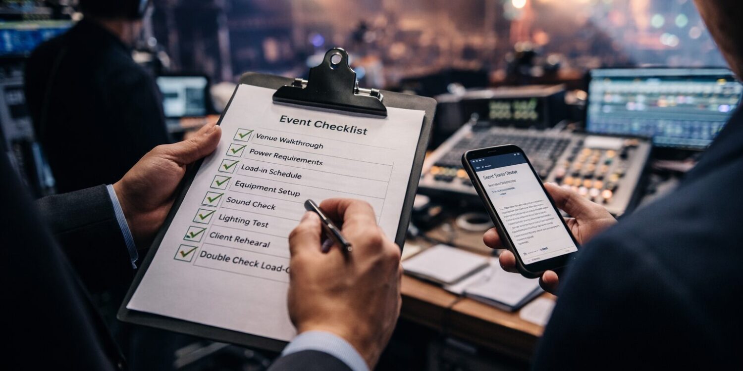 How often to follow up with your A/V team for amzing events